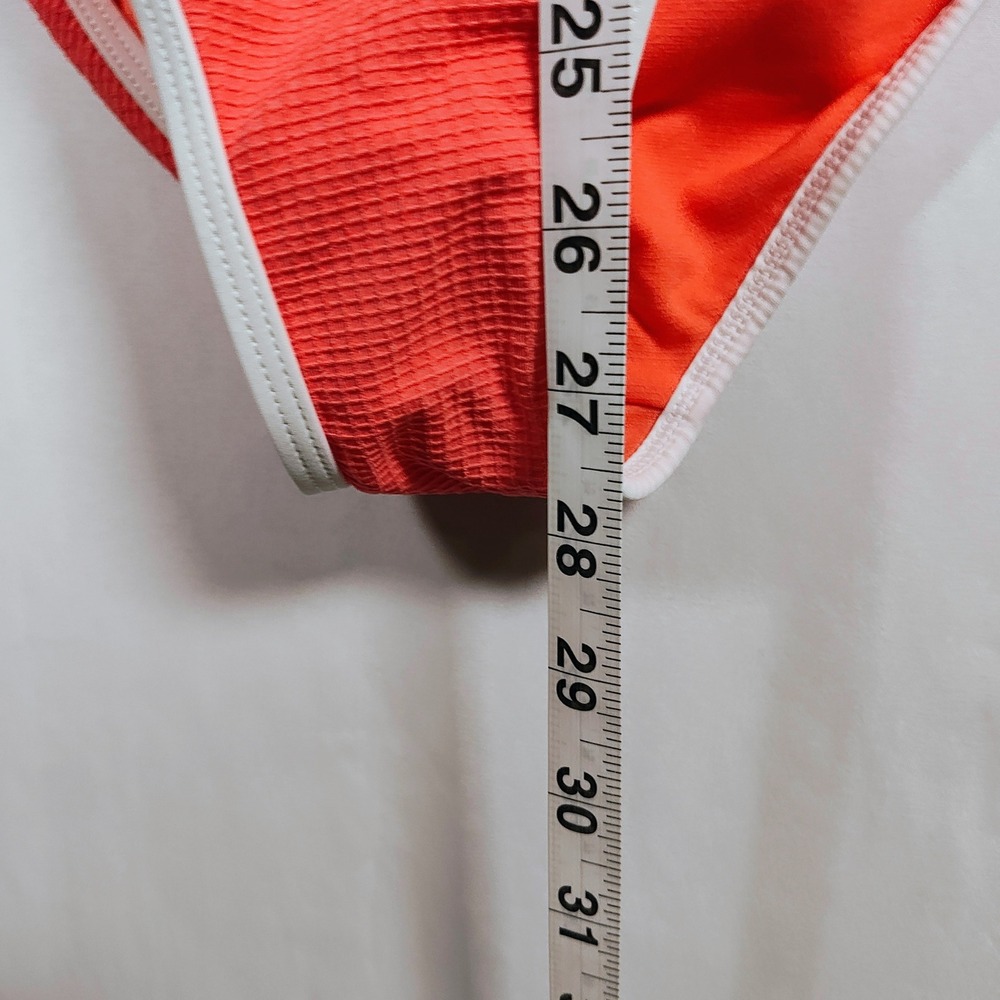 Reebok Womens One Piece Swimsuit Red Binding Side Cut Outs J420510 Small NEW - Picture 4 of 7
